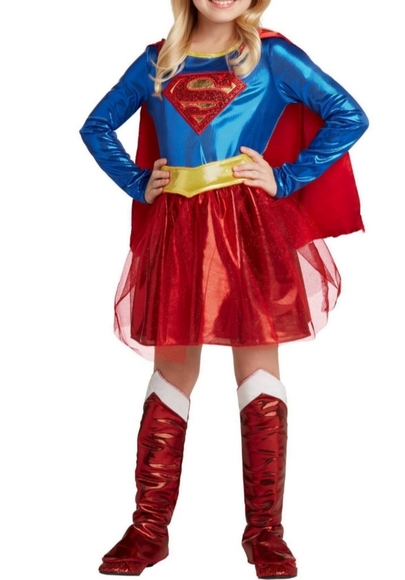 DC supergirl child costume size large 10 to 12 - Picture 1 of 1